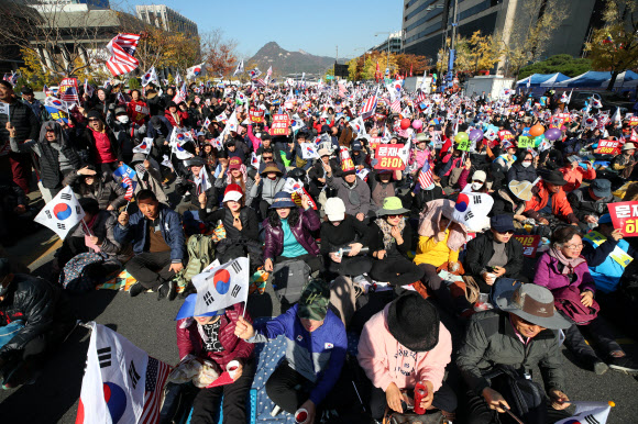 광화문 보수단체 집회