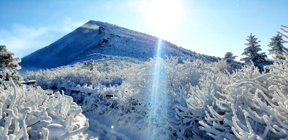 26일 강원 속초시 설악산국립공원 대청봉 일원에 전날 내린 눈이 쌓여 겨울 풍경을 연출하고 있다. 2019.11.26  설악산국립공원 제공