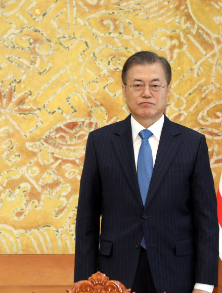 협약식의 문 대통령