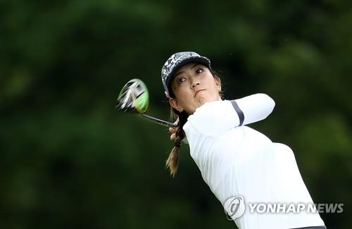 방송 해설가로 변신하는 미셸 위의 경기 모습. AFP 연합뉴스