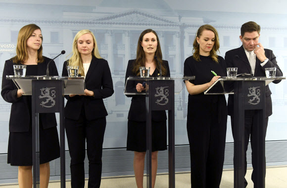34세 핀란드 총리, 장관 19명 중 12명 여성 임명