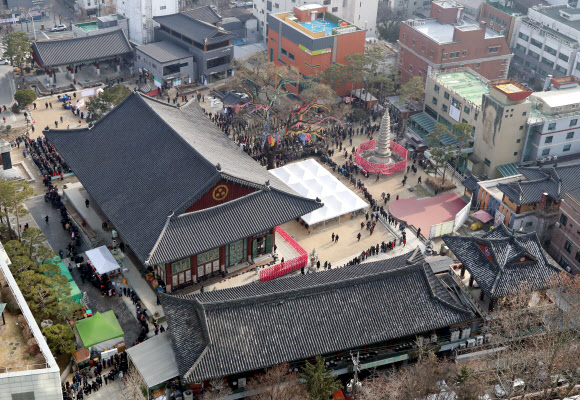 조계사 동지 풍경