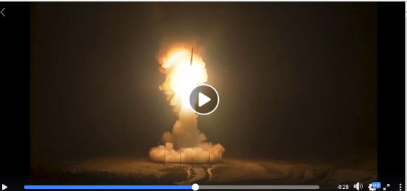 미국 공군이 북한의 대륙간탄도미사일(ICBM) 발사 상황을 가정한 홍보 영상을 제작해 공개했다고 29일 밝혔다. 2019.12.29 가데나기지 SNS 캡쳐