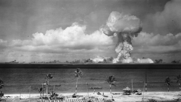 1946년 비키니섬 실험 모습. AFP 자료사진