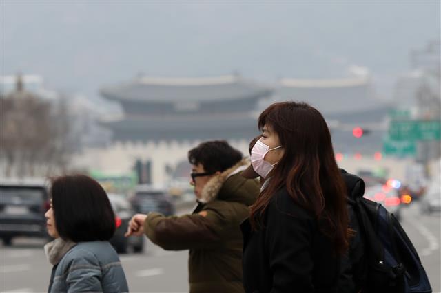 수도권 지역 초미세먼지 ‘나쁨’