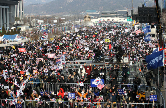 새해 첫 주말 범투본 집회