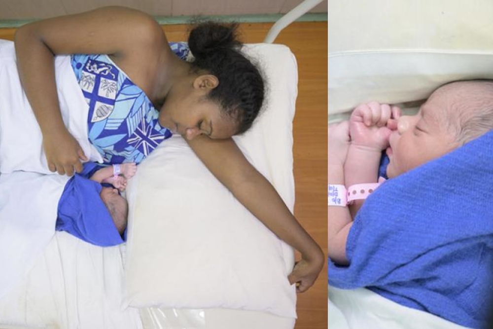 2020년 새해 첫날에 태어난 아기 중 한 명인 Mitieli Digitaki. Mitieli Digitaki는 피지에서 2.9kg의 몸무게로 건강하게 태어났다. 유니세프는 1월 1일 190개국에서 39만 2078명의 아기가 태어난 것으로 추정했다. 2020.1.4  유니세프