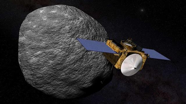 소행성 베누의 궤도를 돌며 탐사를 진행하고 있는 미국 소행성 탐사선 ‘오리시스-렉스’는 올여름 베누에 착륙해 암석 샘플을 채취할 예정이다. NASA 제공