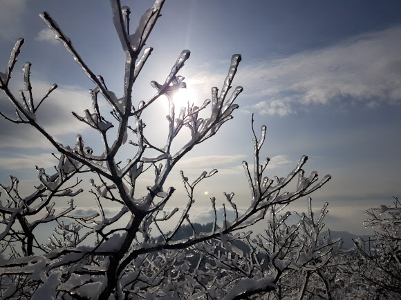 얼음꽃 핀 설악산