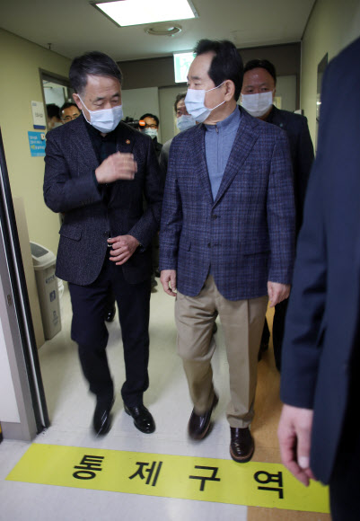 정세균 총리, ‘신종 코로나바이러스’ 대응 보라매병원 점검