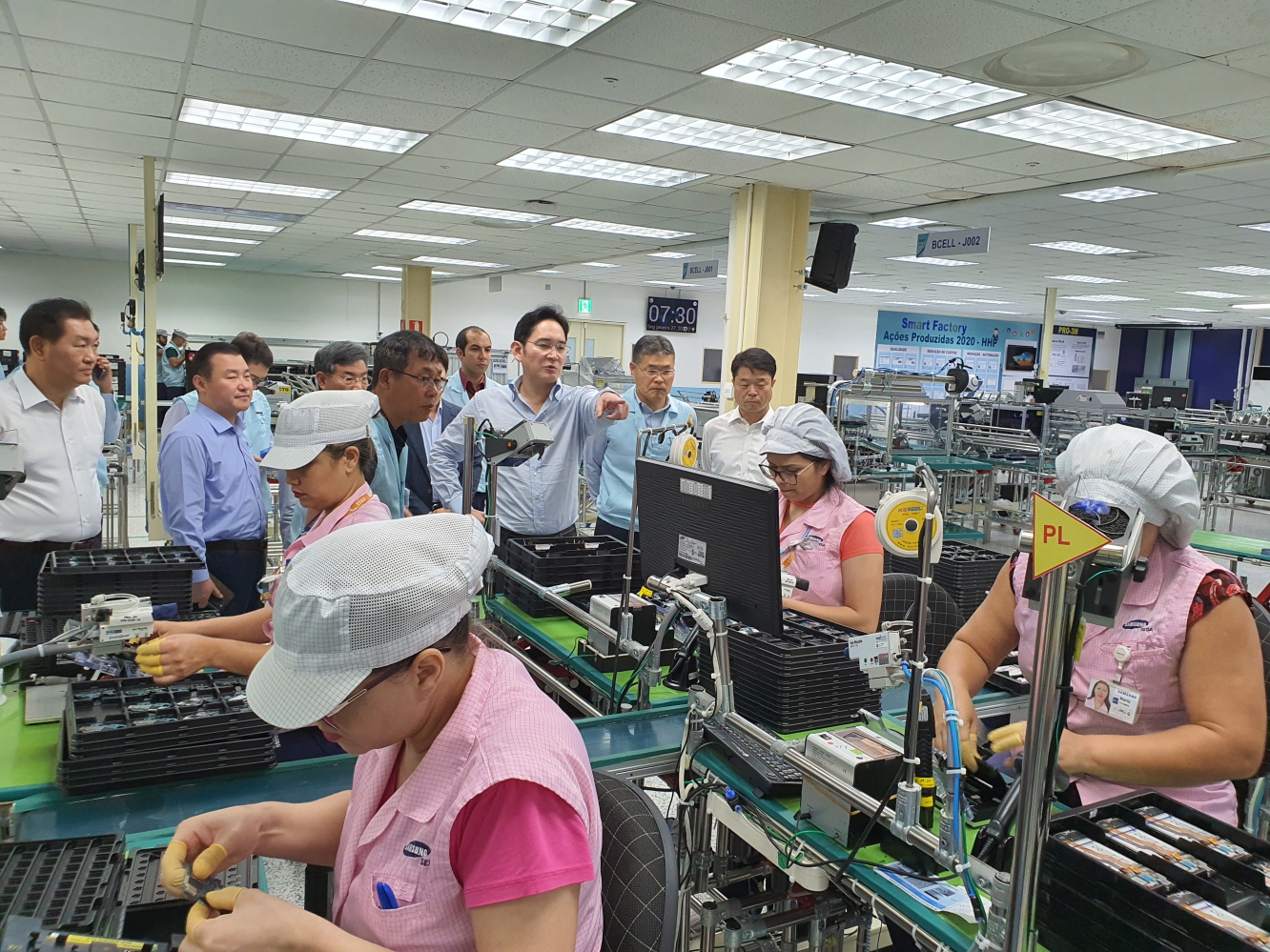 삼성전자 브라질 공장 둘러보는 이재용