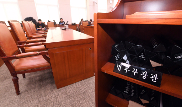 29일 서울 여의도 국회에서 법사위가  추미애 장관과 여당의원들이 참석하지 않은 상태에서 열리고 있다. 2020. 1. 29 정연호 기자 tpgod@seoul.co.kr