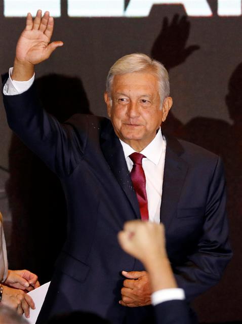 안드레스 마누엘 로페스 오브라도르 멕시코 대통령 로이터 연합뉴스