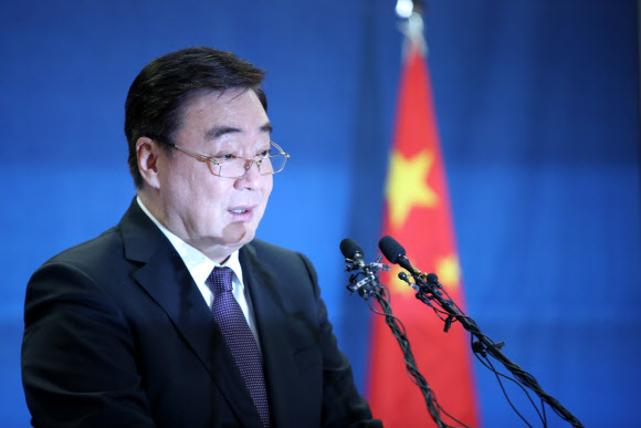 싱하이밍 대사 기자회견