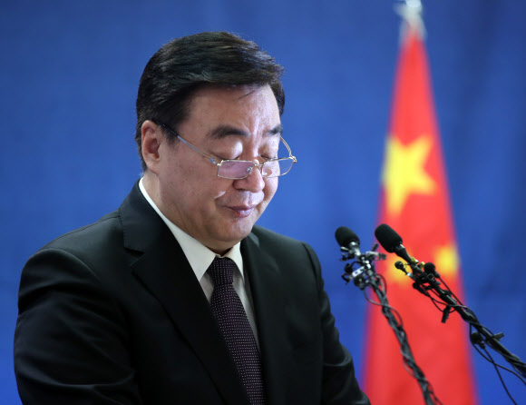 싱하이밍 대사 기자회견