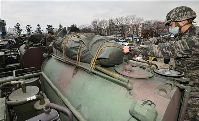 해병대 화생방대대 코로나19 박멸 작전