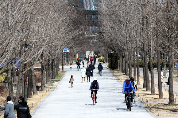 서울숲 걷는 시민들