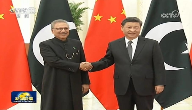 시진핑 중국 국가주석과 아리프 알비 파키스탄 대통령 