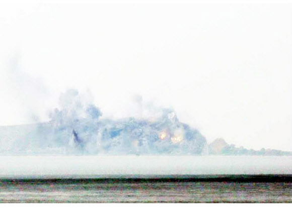 김정은, 서부전선대연합부대 포사격대항경기 지도