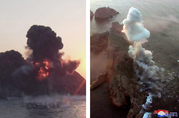 김정은 북한 국무위원장이 21일 전술유도무기 시범사격을 참관했다고 조선중앙통신이 22일 보도했다. 2020.3.22   연합뉴스