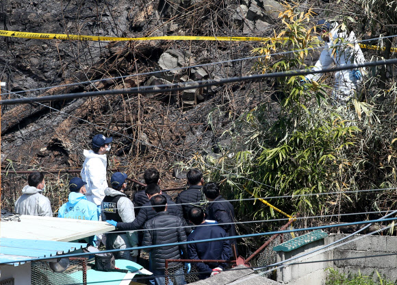 울산 산불 발화 지점서 합동 감식