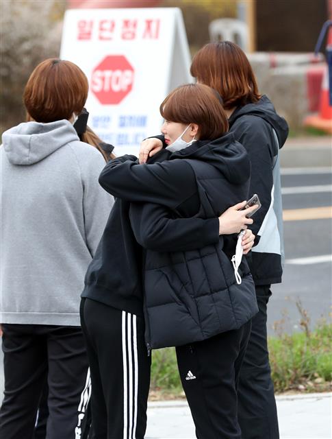 헤어지는 국가대표 선수들