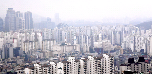 서울 강남구 삼성동 무역센터에서 내려다본 강남권 아파트 전경 서울신문 DB