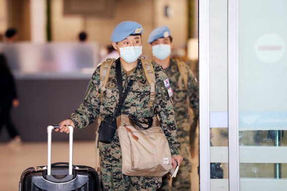 남수단서 임무 완료하고 귀국한 한빛부대 11진