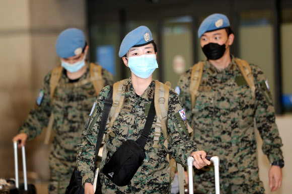 남수단 파병 한빛부대 11진 귀국