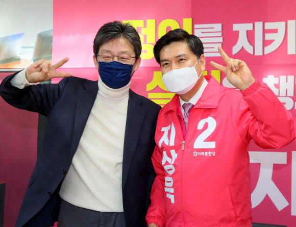 지상욱 지지 방문한 유승민