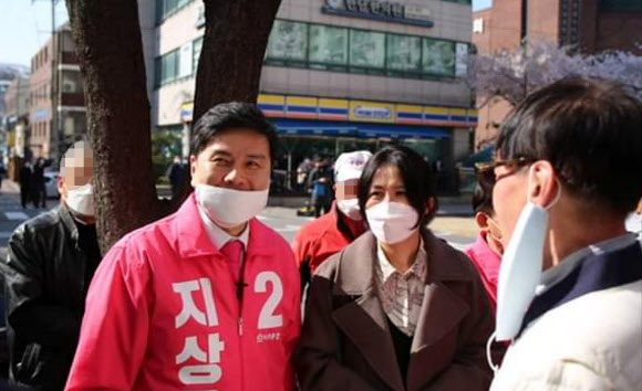 미래통합당 지상욱 후보 지원 나선 부인 심은하