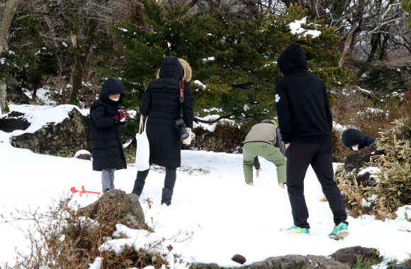 4월 중순의 한라산 폭설