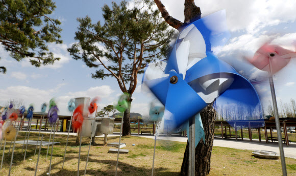 강풍 속 바람개비