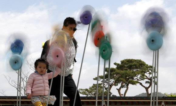 강풍 속 바람개비