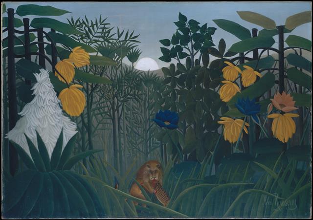 앙리 루소, ‘사자의 식사’, 1907년 (44 3/4×63 in, 메트로폴리탄 미술관, 미국 뉴욕)