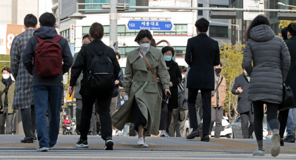 서늘한 아침 기온