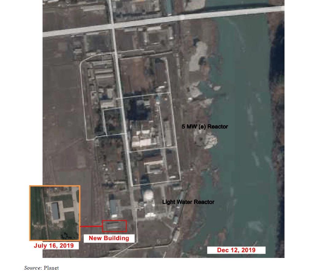 북한 영변의 5MW 원자로 및 경수로. 2020.4.18  유엔 안보리 대북제재위 보고서 캡처