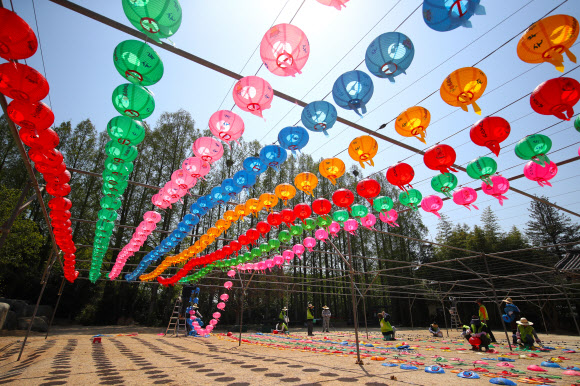 부처님오신날 맞이 오색 연등