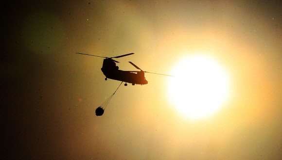 군 헬기도 한몫