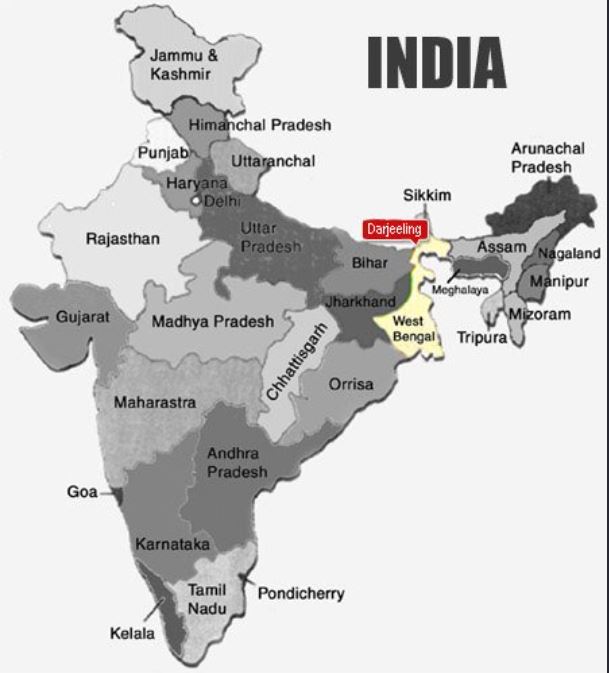 지도 가운데 시킴 위쪽이 네팔과 중국, 그 오른쪽 아래는 방글라데시다.인도는 동북 잠무 카슈미르부터 시킴주, 그리고 그 동쪽 여러주까지 영토 분쟁이 일어날 수 밖에 없는 지리적 여건을 갖고 있다. 