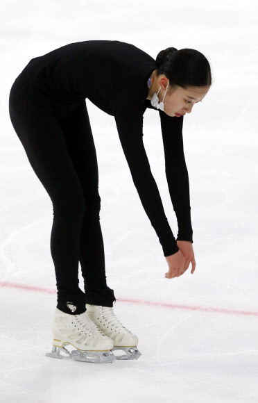 훈련하는 피겨 유영