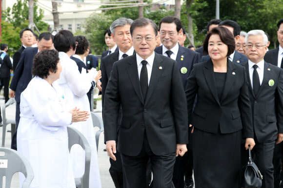 5.18 민주화운동 기념식 참석한 문 대통령