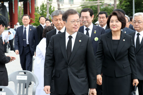 5.18 민주화운동 기념식 참석한 문 대통령