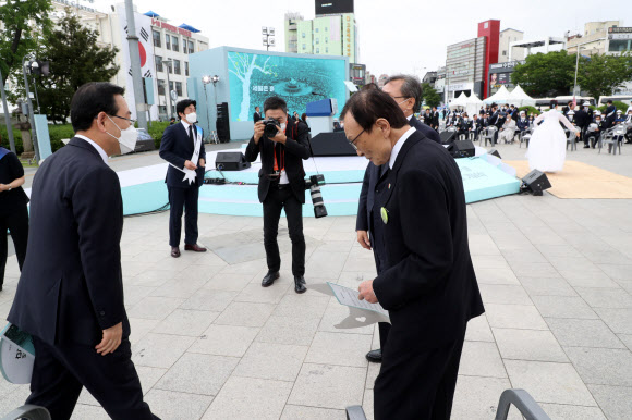 5.18 민주화운동 기념식 참석한 여야 대표