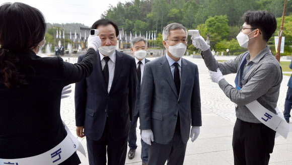 발열 검사받는 열린민주당