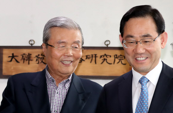 활짝 웃는 김종인-주호영