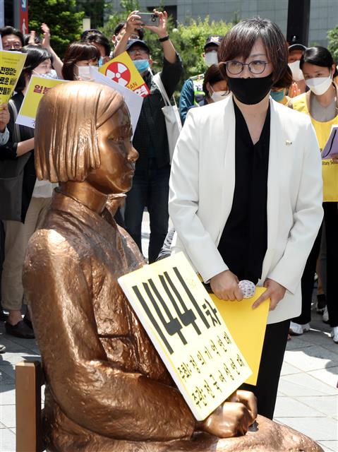이나영 정의연 이사장, 수요집회 경과보고