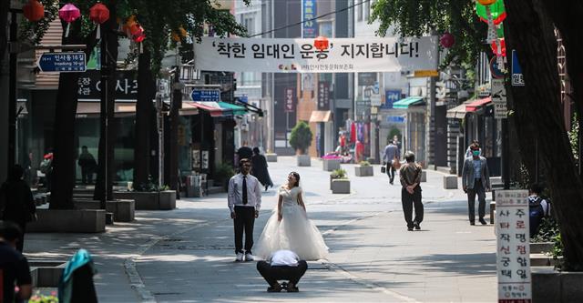 썰렁한 인사동 거리