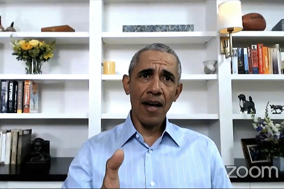 온라인 타운홀 미팅서 ‘흑인사망’ 입장 밝히는 오바마 전 대통령