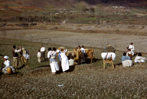 휴식 취하는 피란민